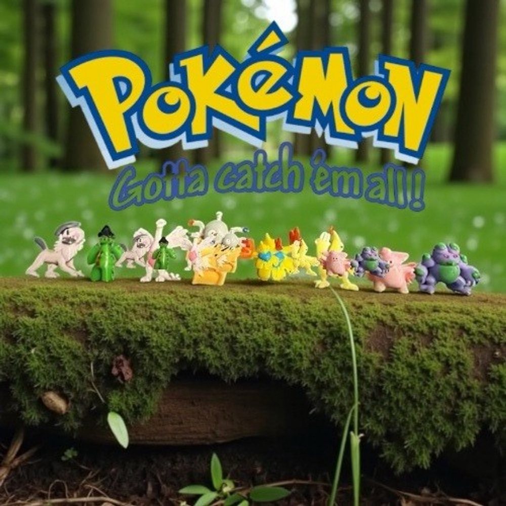 10 Vintage Small Plastic Pokemon Mini Figure Bundle Anime Nintendo Toy TOMY RL